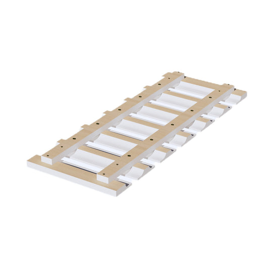 HF-GL30: Frost White Shaker 30"W x 1-1/2"H x 12"D Wall Glass Holder