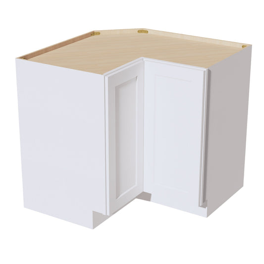 HF-LSB33: Frost White Shaker 33" 2 Doors Lazy Susan Corner Base Cabinet