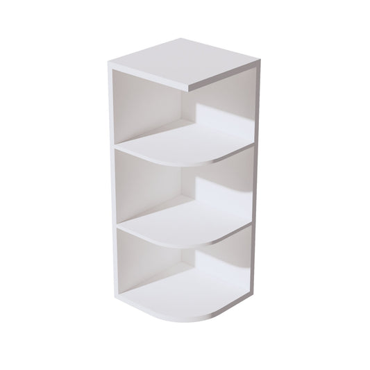 HF-OE1230: Frost White Shaker 12"W x 30"H 4 Shelves Wall End Shelf Cabinet