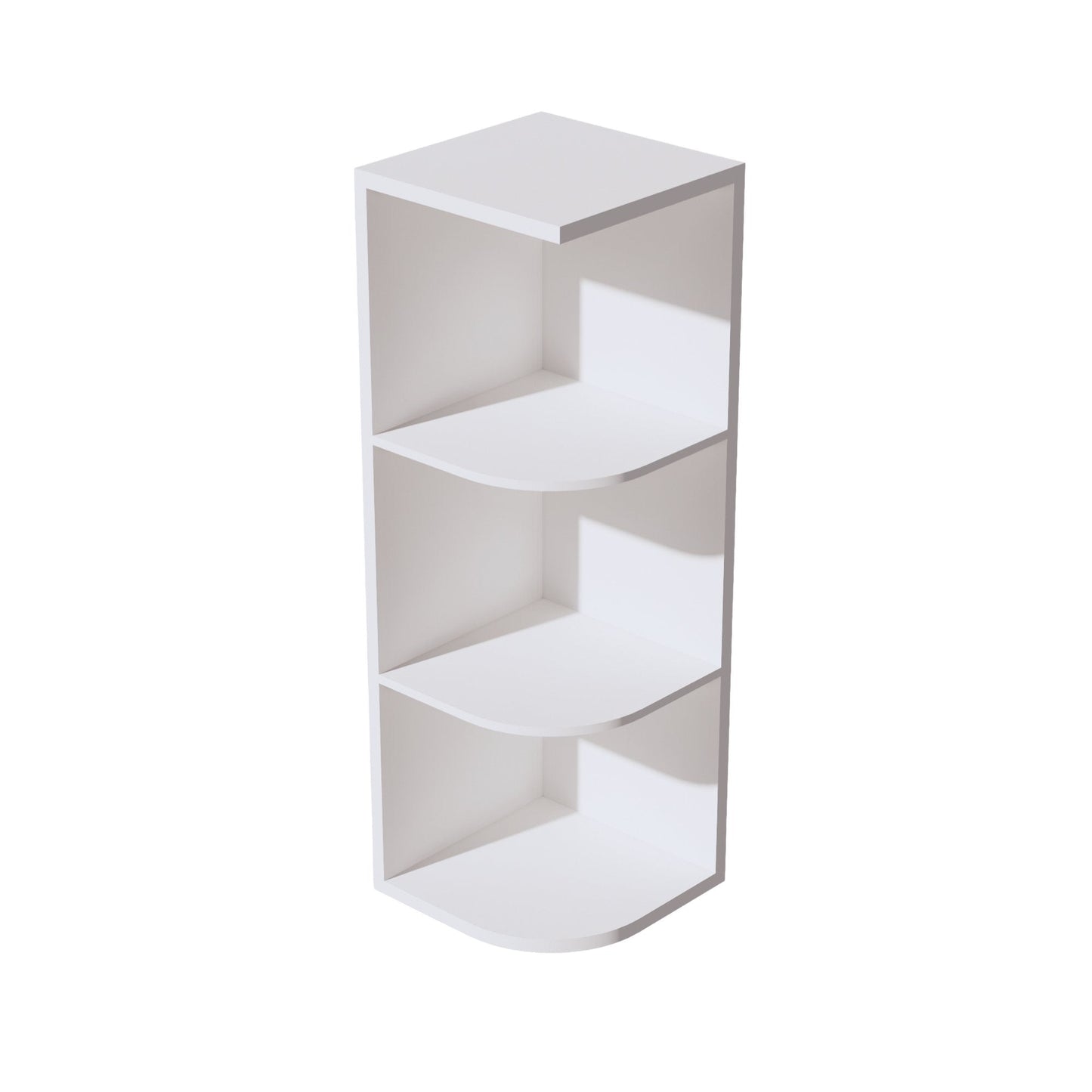 HF-OE1236: Frost White Shaker 12"W x 36"H 4 Shelves Wall End Shelf Cabinet