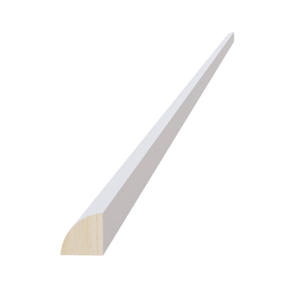 HF-QRM: Frost White Shaker 96"W x 3/4"H x 3/4"D Quarter Round Shoe Molding