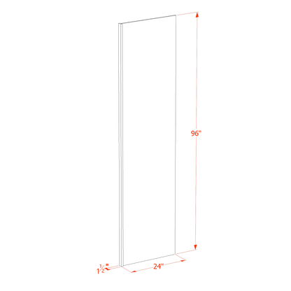 HF-REP2496: Frost White Shaker 24"W x 96"H x 1-1/2"D Refigerator Return Panel