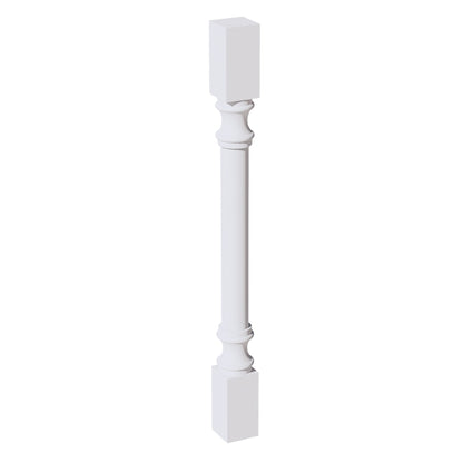 HF-RP336: Frost White Shaker 03"W x 36"H x 03"D Round Roman Pillar