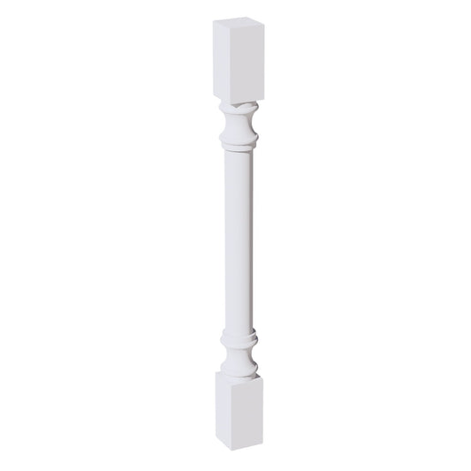 HF-RP336: Frost White Shaker 03"W x 36"H x 03"D Round Roman Pillar