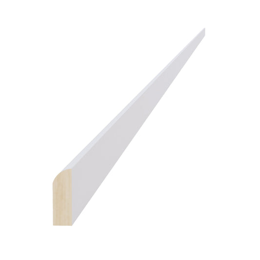 HF-SM8-S: Frost White Shaker 96"W x 3/4"H x 1/4"D Scribe Molding