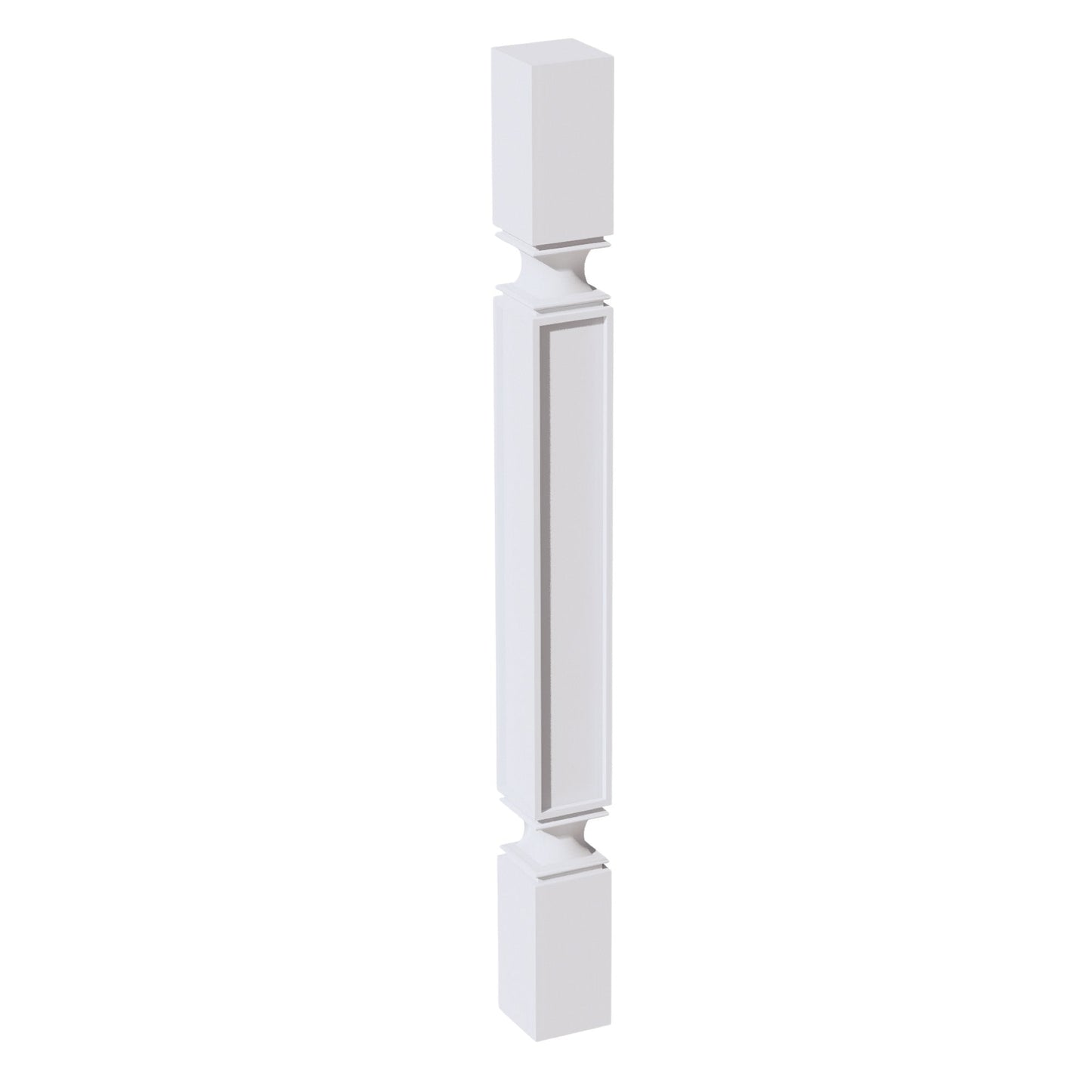 HF-SP336: Frost White Shaker 03"W x 36"H x 03"D Square Roman Pillar