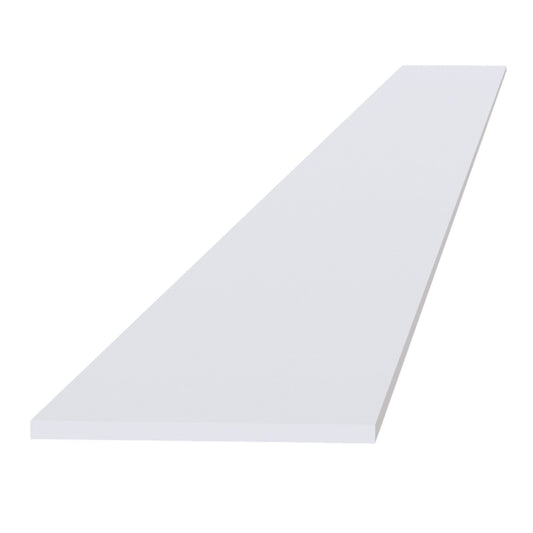 HF-TK8: Frost White Shaker 96"W x 4-1/2"H x 1/4"D Toe Kick Plate