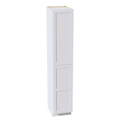 HF-TP1896: Frost White Shaker 18"W x 96"H x 24"D 2 Doors & 6 Shelves Tall Shelf Pantry Cabinets