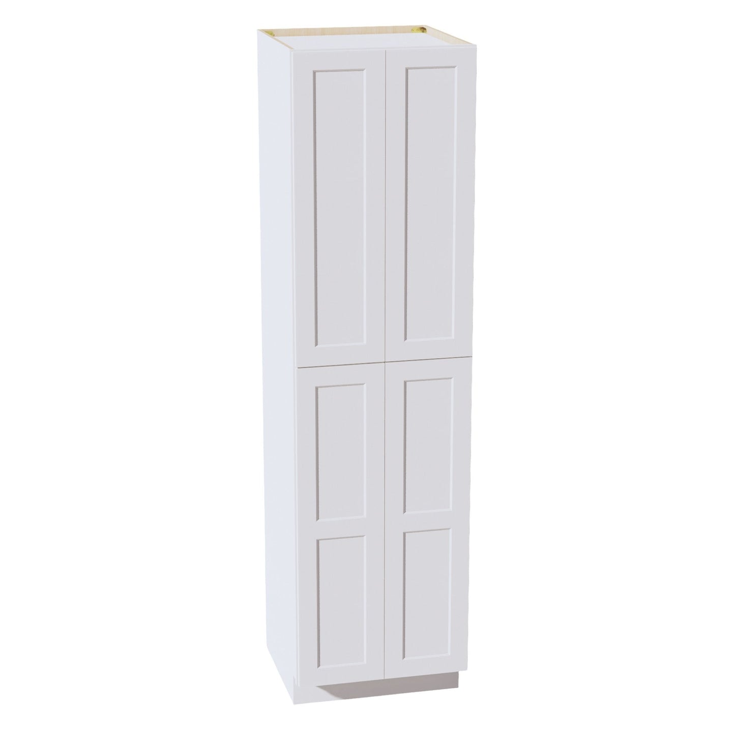 HF-TP2490: Frost White Shaker 24"W x 90"H x 24"D 4 Door & 5 Shelves Tall Shelf Pantry Cabinets