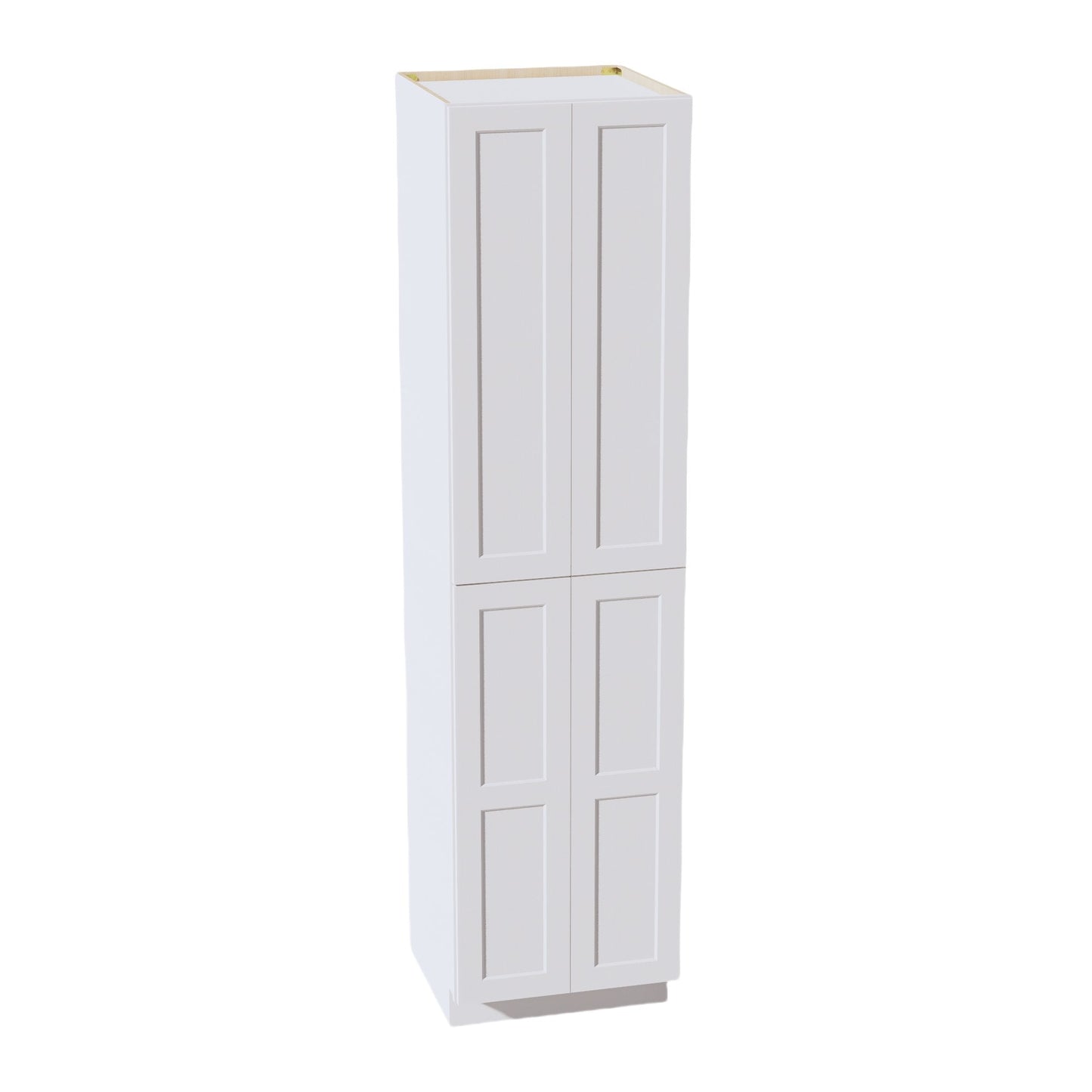 HF-TP2496: Frost White Shaker 24"W x 96"H x 24"D 4 Door & 6 Shelves Tall Shelf Pantry Cabinets