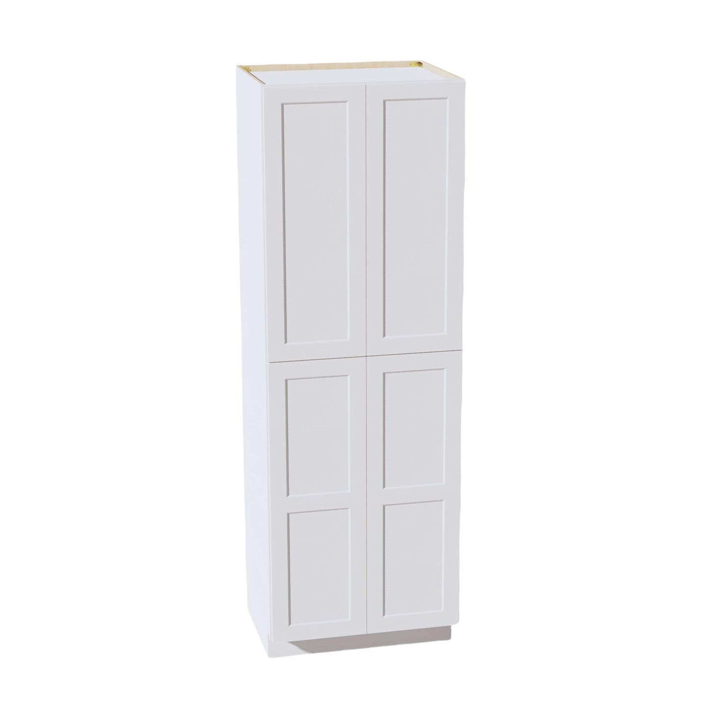 HF-TP3090: Frost White Shaker 30"W x 90"H x 24"D 4 Door & 5 Shelves Tall Shelf Pantry Cabinets