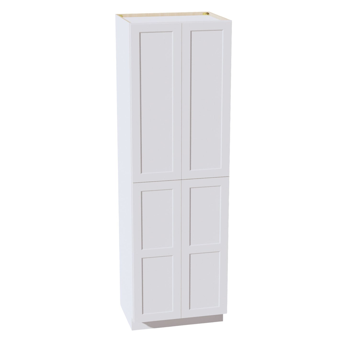 HF-TP3096: Frost White Shaker 30"W x 96"H x 24"D 2 Doors & 6 Shelves Tall Shelf Pantry Cabinets