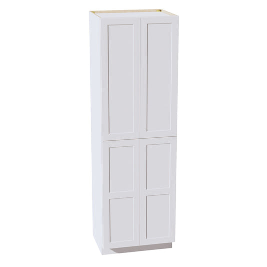 HF-TP3096: Frost White Shaker 30"W x 96"H x 24"D 2 Doors & 6 Shelves Tall Shelf Pantry Cabinets