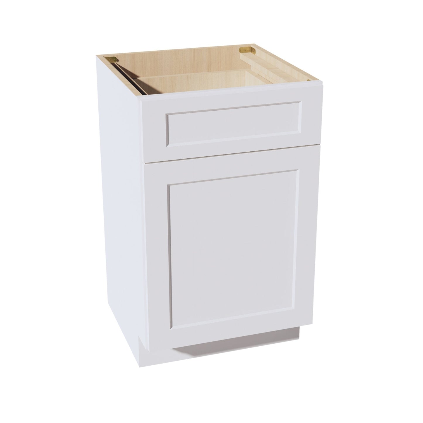 HF-VB2121: Frost White Shaker 21"W x 34-1/2"H x 21"D 1 Door & 1 Drawer Single Door Vanity Base Cabinets