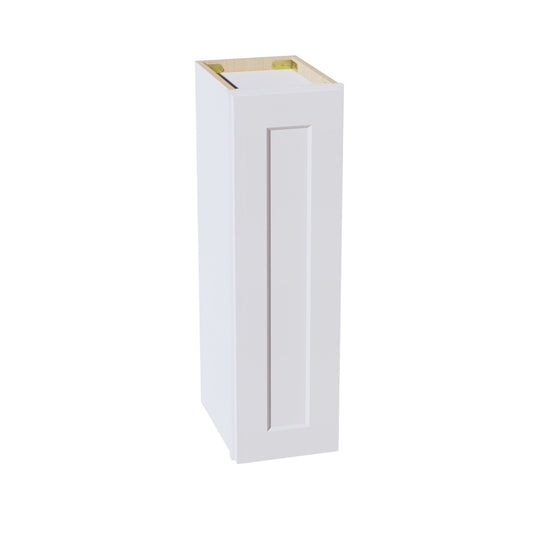 HF-W0930: Frost White Shaker 09"W x 30"H 1 Door & 2 Shelves Standard Wall Cabinet