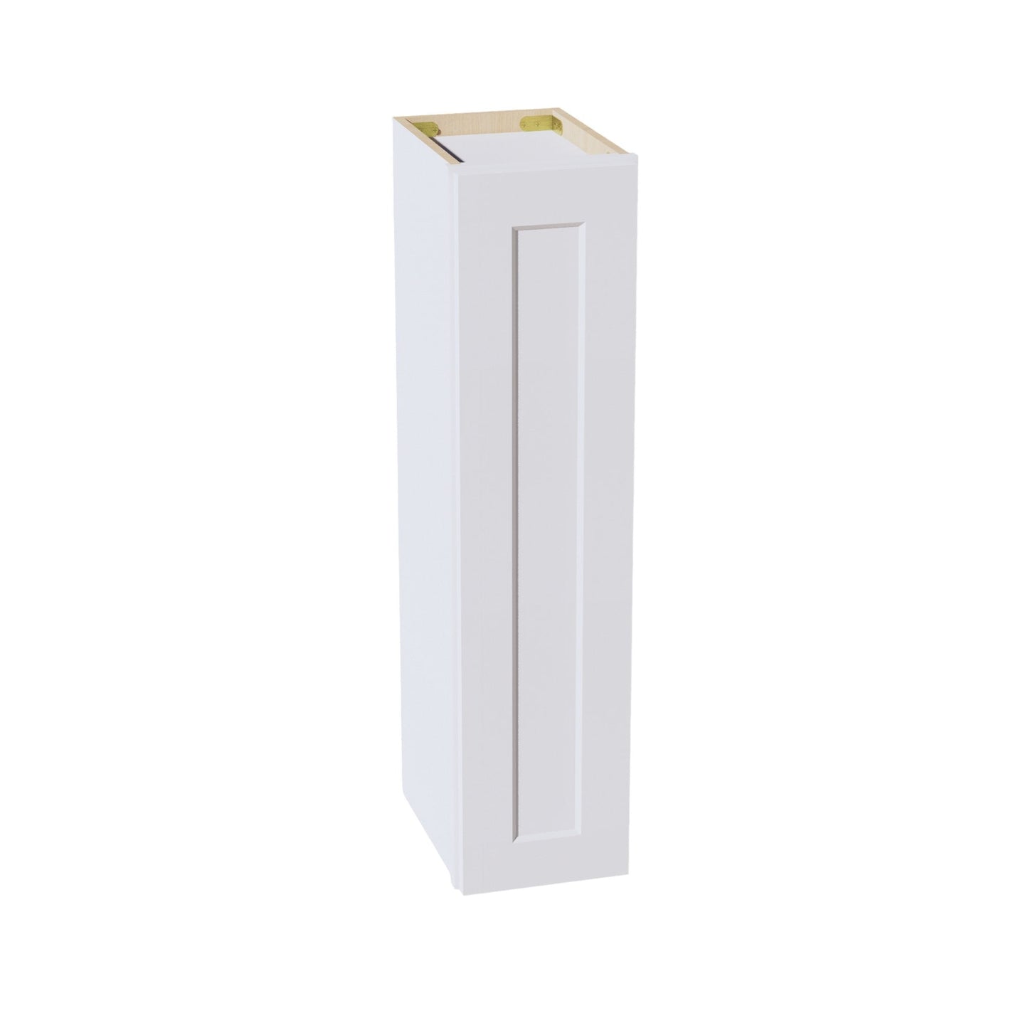 HF-W0936: Frost White Shaker 09"W x 36"H 1 Door & 2 Shelves Standard Wall Cabinet