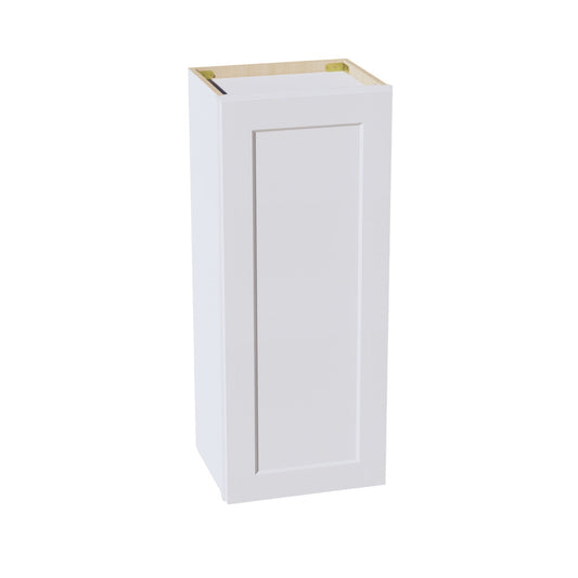 HF-W1536: Frost White Shaker 15"W x 36"H 1 Door & 2 Shelves Standard Wall Cabinet