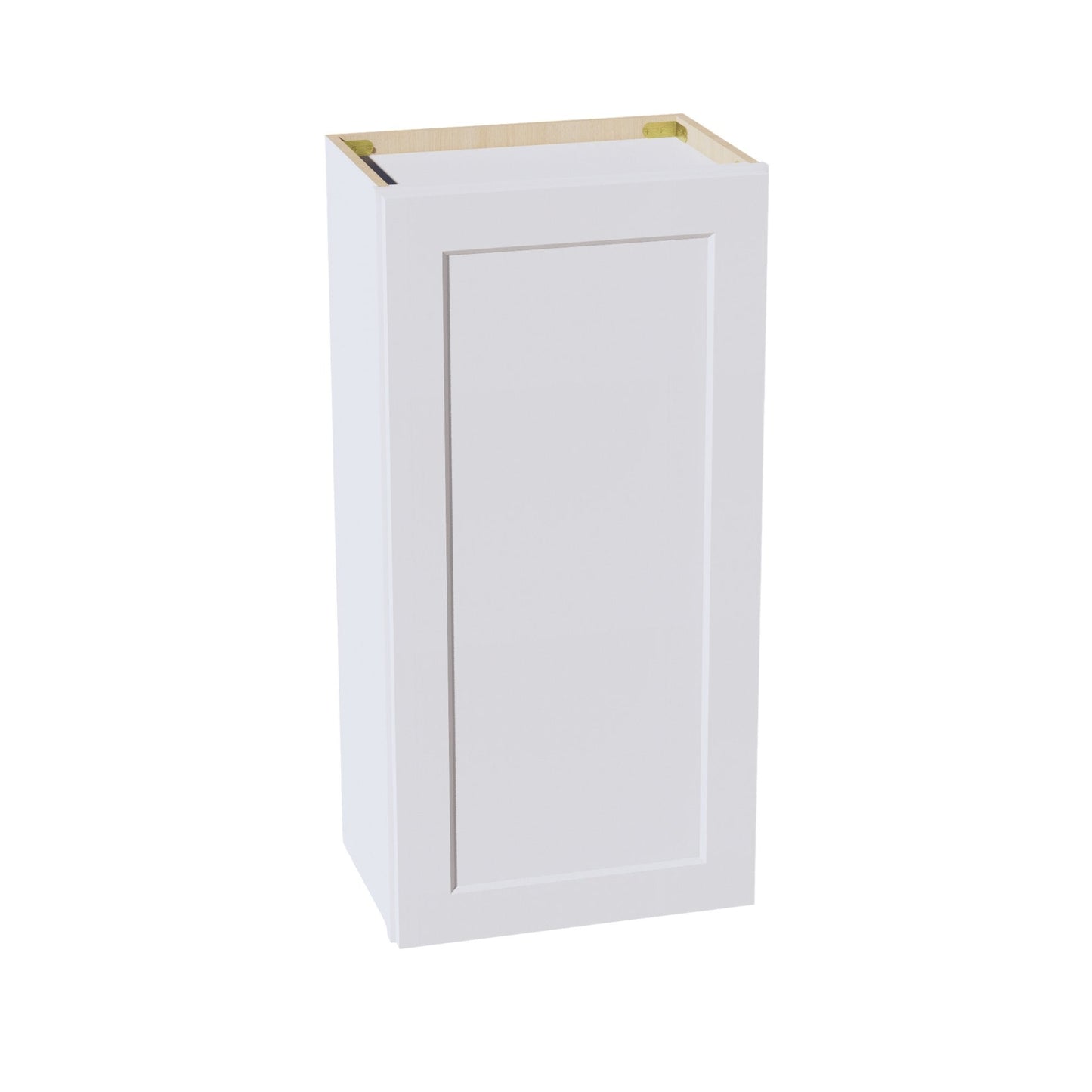 HF-W1836: Frost White Shaker 18"W x 36"H 1 Door & 2 Shelves Standard Wall Cabinet