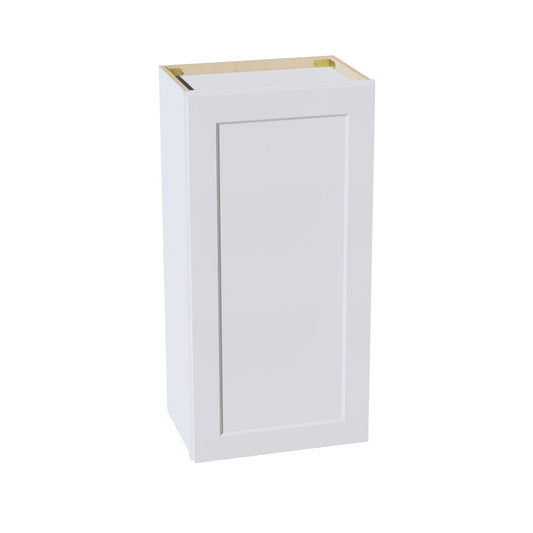 HF-W1836: Frost White Shaker 18"W x 36"H 1 Door & 2 Shelves Standard Wall Cabinet