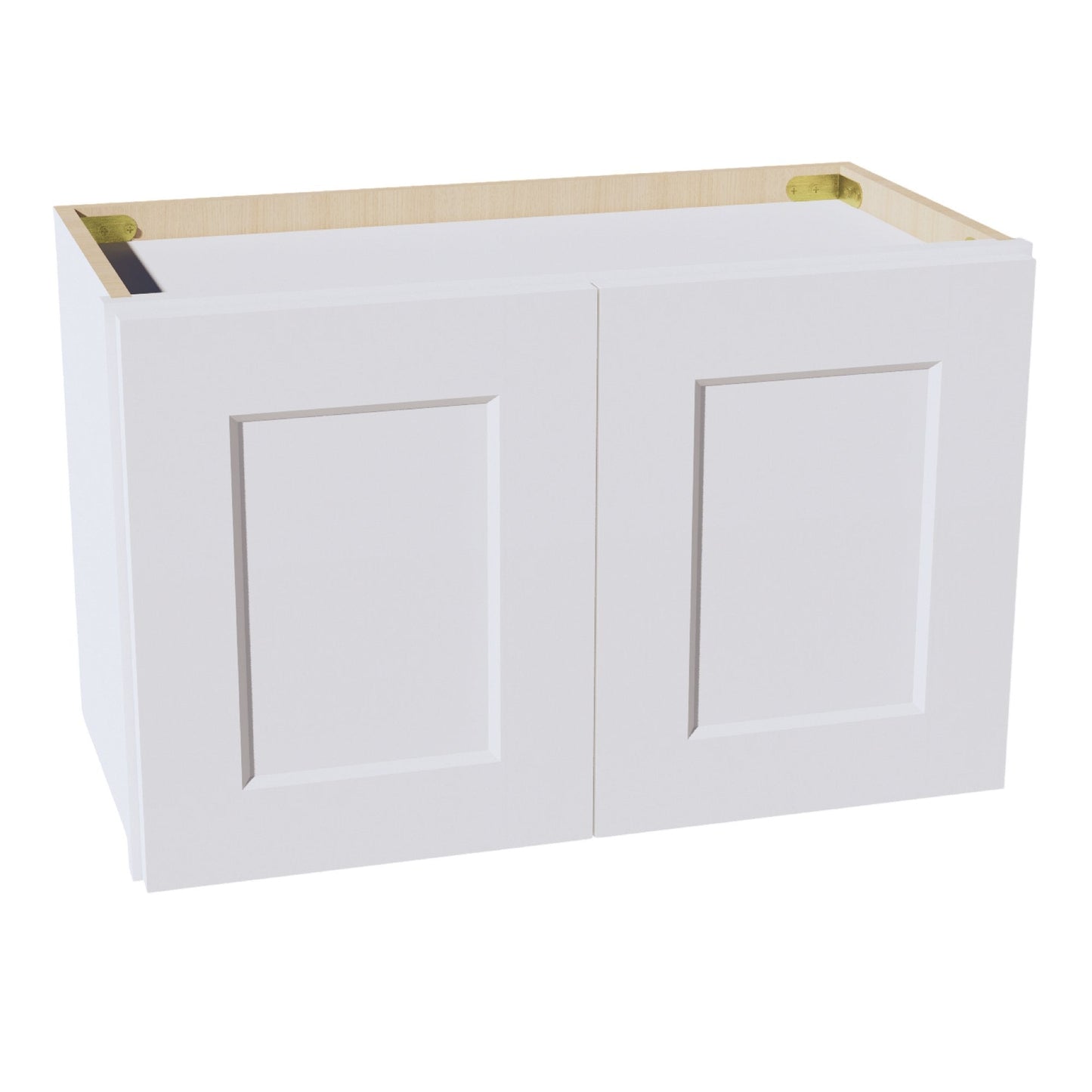 HF-W2415: Frost White Shaker 24"W x 15"H 2 Doors Standard Wall Bridge Cabinet