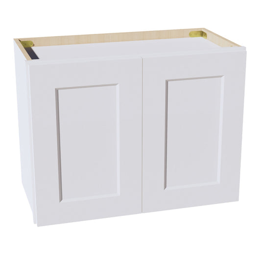 HF-W2418: Frost White Shaker 24"W x 18"H 2 Doors Standard Wall Bridge Cabinet