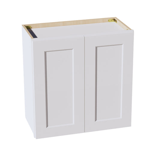 HF-W2424: Frost White Shaker 24"W x 24"H 2 Doors Standard Wall Bridge Cabinet