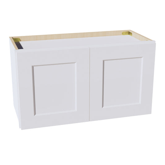 HF-W2715: Frost White Shaker 27"W x 15"H 2 Doors Standard Wall Bridge Cabinet