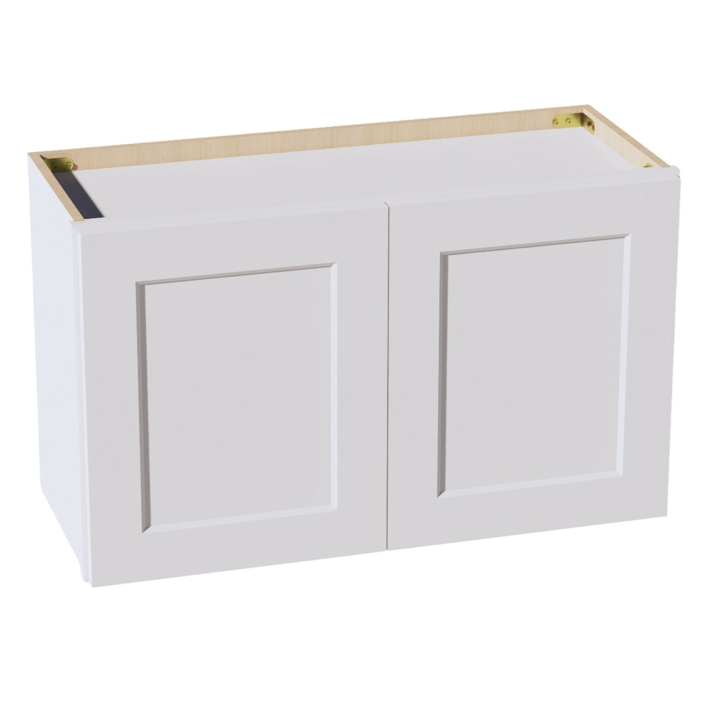 HF-W3018: Frost White Shaker 30"W x 18"H 2 Doors Standard Wall Bridge Cabinet