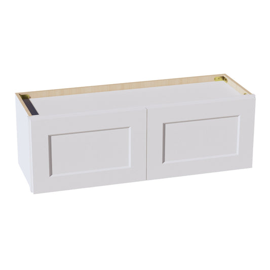 HF-W3612: Frost White Shaker 36"W x 12"H 2 Doors Standard Wall Bridge Cabinet