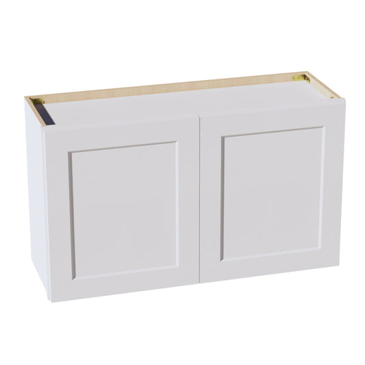 HF-W3621: Frost White Shaker 36"W x 21"H 2 Doors Standard Wall Bridge Cabinet