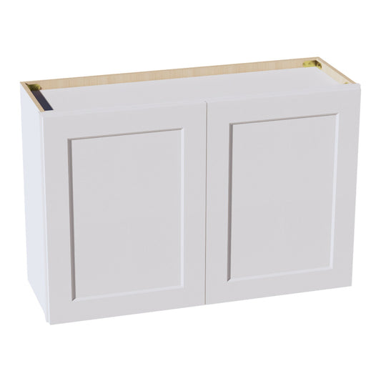 HF-W3624: Frost White Shaker 36"W x 24"H 2 Doors Standard Wall Bridge Cabinet