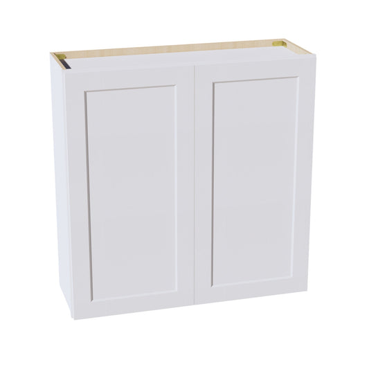 HF-W3636: Frost White Shaker 36"W x 36"H 2 Doors & 2 Shelves Standard Wall Cabinet