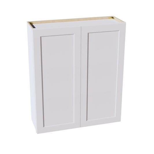 HF-W3642: Frost White Shaker 36"W x 42"H 2 Doors & 3 Shelves Standard Wall Cabinet