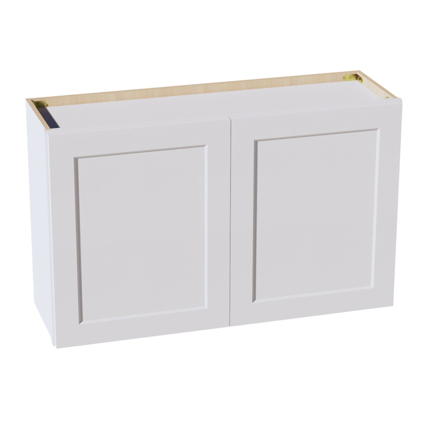 HF-W3924: Frost White Shaker 39"W x 24"H 2 Doors Standard Wall Bridge Cabinet