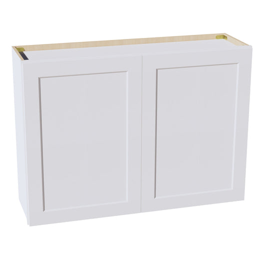 HF-W4230: Frost White Shaker 42"W x 30"H 2 Doors & 2 Shelves Standard Wall Cabinet