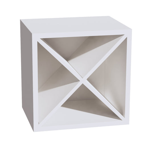 HF-WR1515: Frost White Shaker 15"W x 15"H x 12"D Wall Wine Rack Incl. Shelf