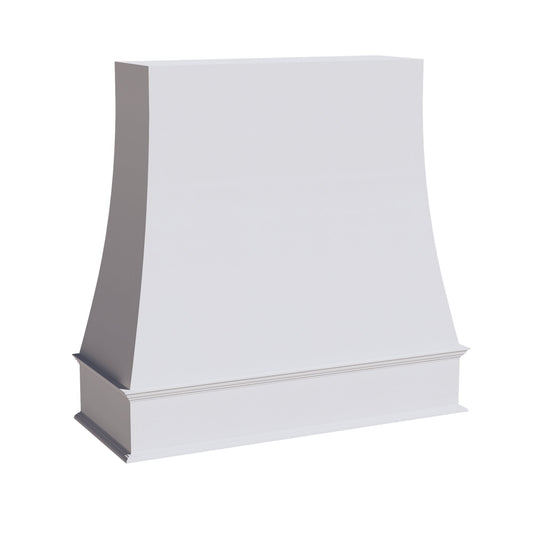 HF-WRH4848: Frost White Shaker 48"W x 48"H Wood Wall Mounted Range Hoods