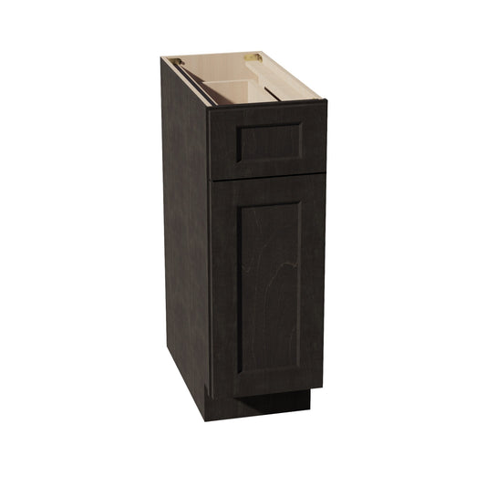 HG-B12: Dark Gray Shaker 12" 1 Drawer 1 Door Standard Base Cabinet