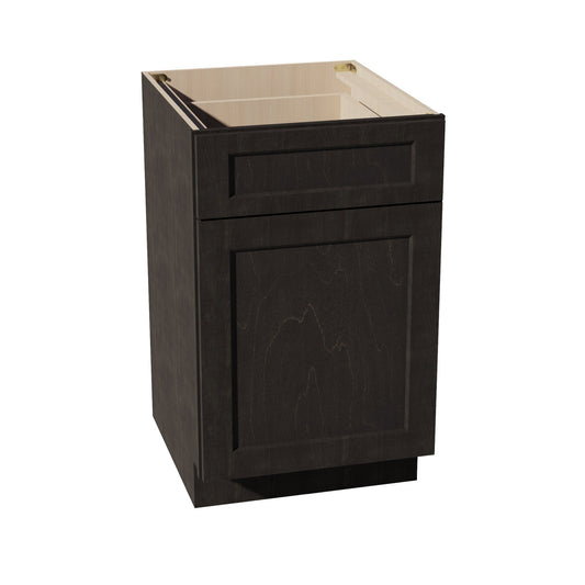 HG-B21: Dark Gray Shaker 21" 1 Drawer 1 Door Standard Base Cabinet