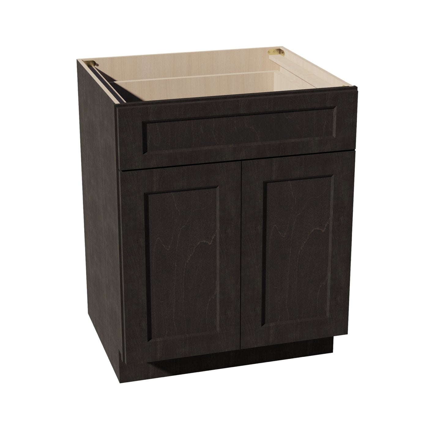 HG-B27: Dark Gray Shaker 27" 1 Drawer 2 Doors Standard Base Cabinet