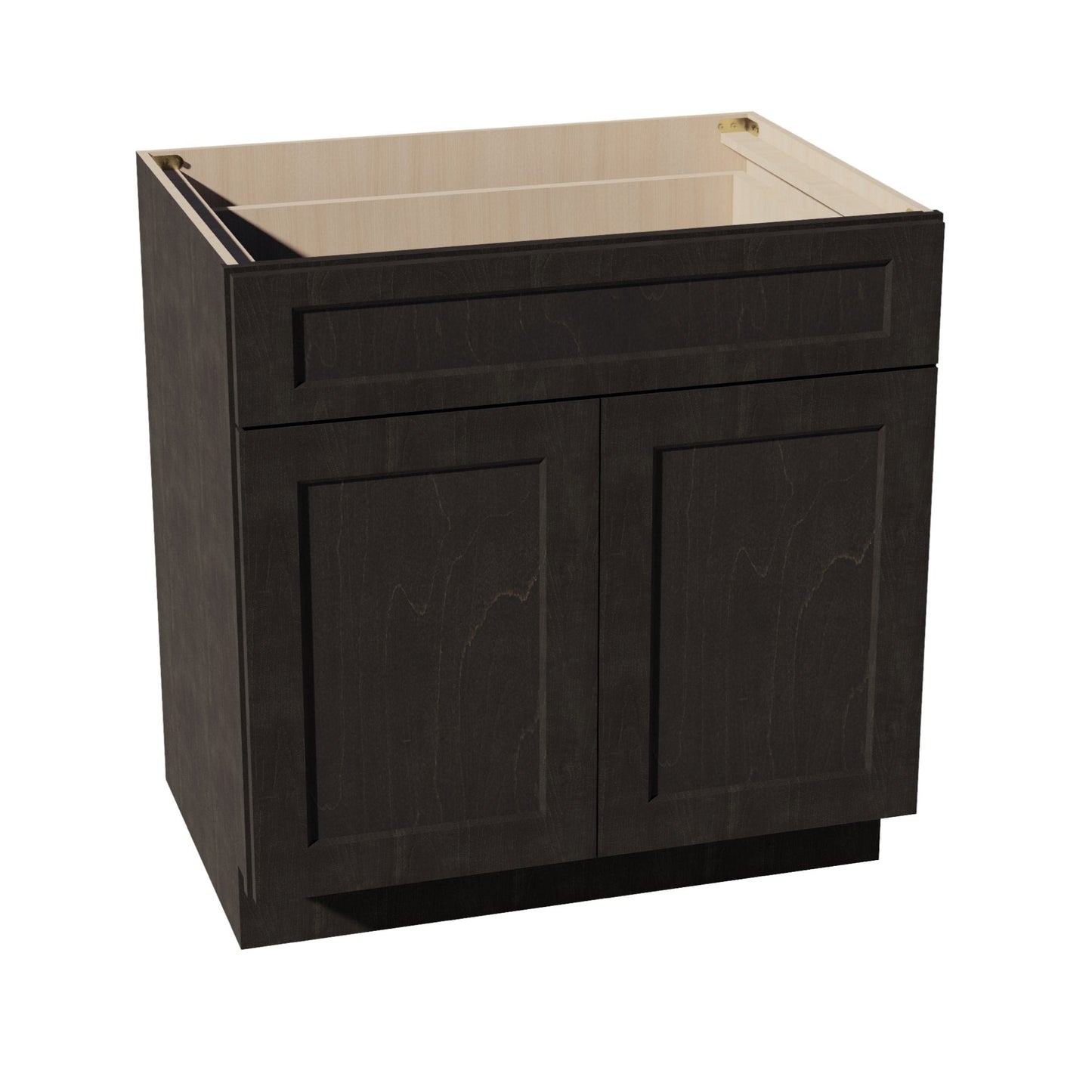 HG-B33: Dark Gray Shaker 33" 1 Drawer 2 Doors Standard Base Cabinet