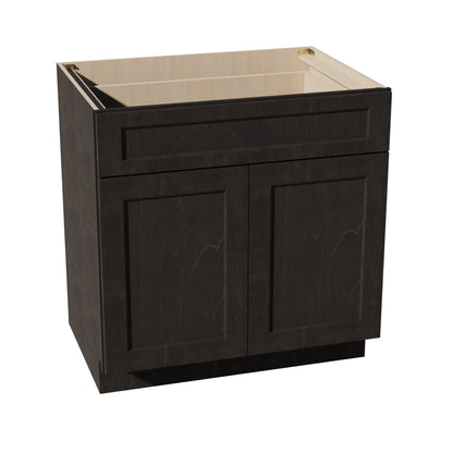 HG-B33: Dark Gray Shaker 33" 1 Drawer 2 Doors Standard Base Cabinet