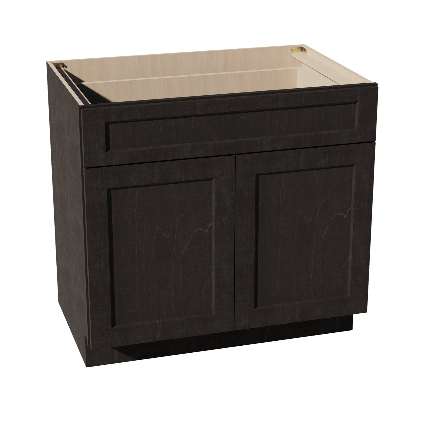 HG-B36: Dark Gray Shaker 36" 1 Drawer 2 Doors Standard Base Cabinet