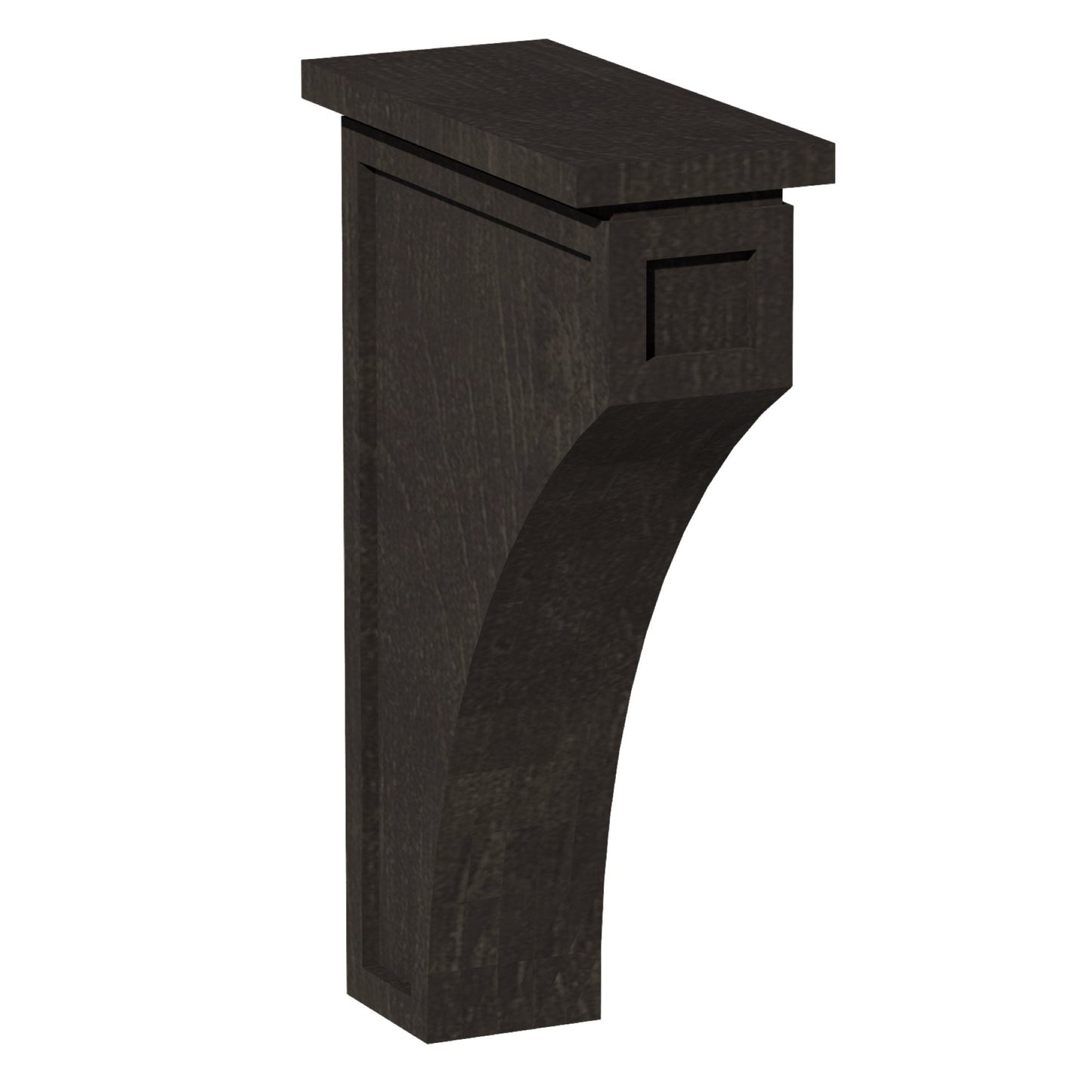 HG-CMCB: Dark Gray Shaker 3-1/2"W x 12-1/4"H x 08"D Extra Large Corbel