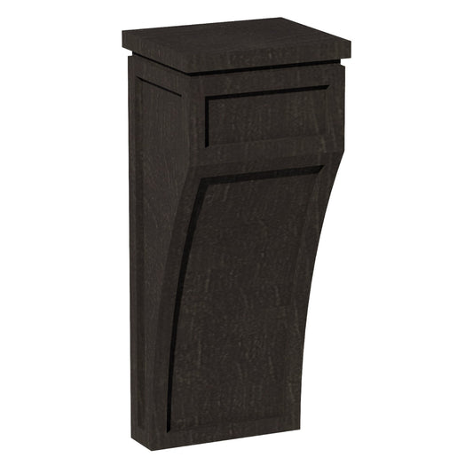 HG-CML: Dark Gray Shaker 5-1/4"W x 12-1/2"H x 4-1/2"D Large Corbel