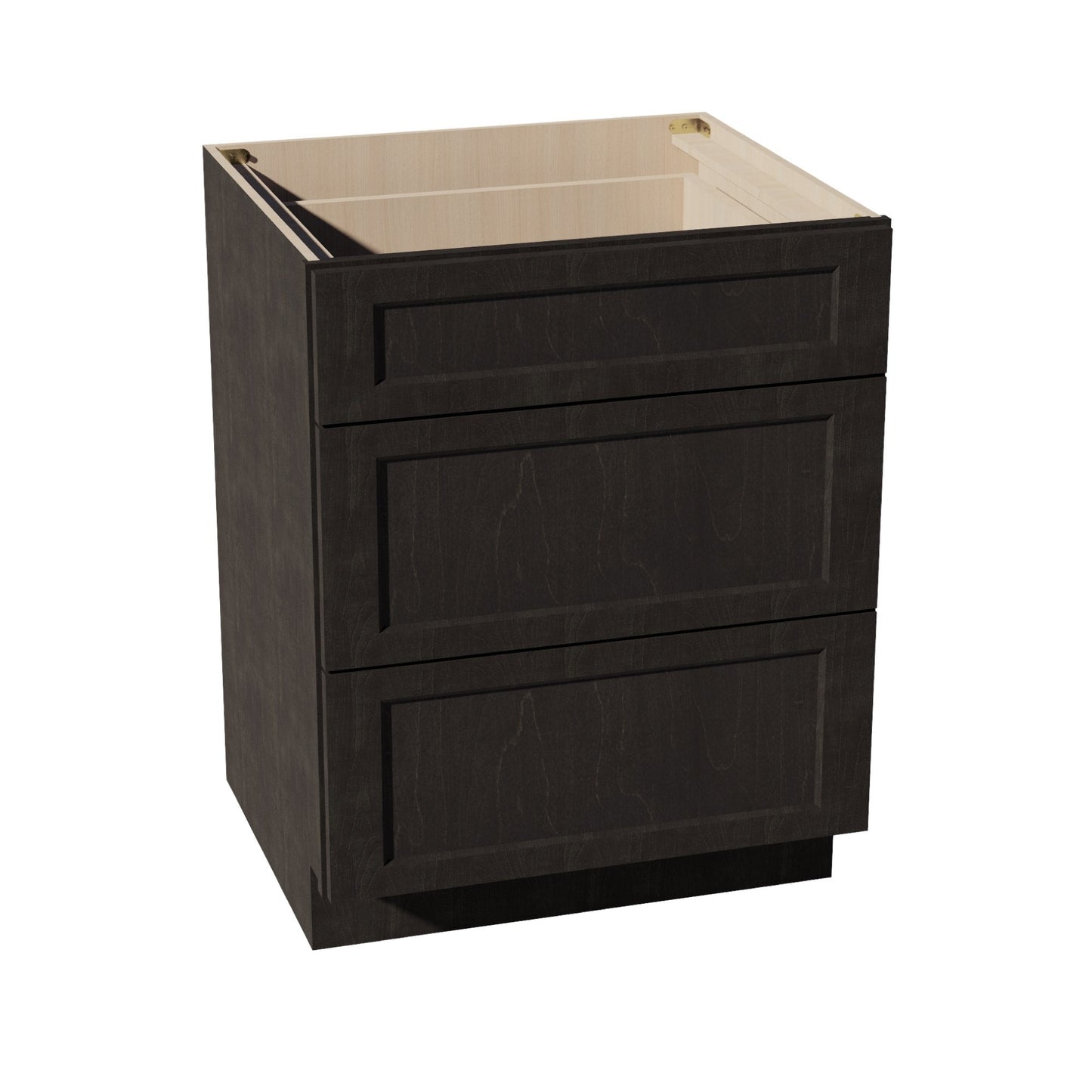 HG-DB27: Dark Gray Shaker 27" 3 Drawers Base Cabinet