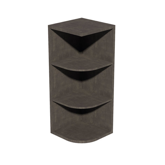 HG-OE1230: Dark Gray Shaker 12"W x 30"H 4 Shelves Wall End Shelf Cabinet