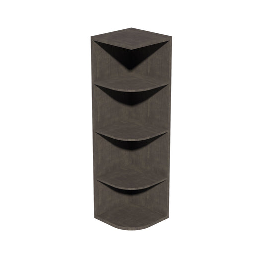HG-OE1242: Dark Gray Shaker 12"W x 42"H 4 Shelves Wall End Shelf Cabinet