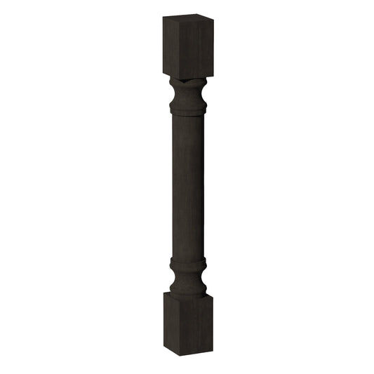 HG-RP436: Dark Gray Shaker 04"W x 36"H x 04"D Round Roman Pillar