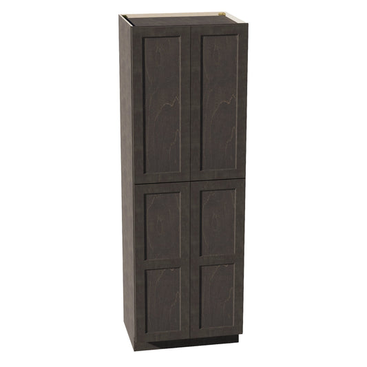 HG-TP3090: Dark Gray Shaker 30"W x 90"H x 24"D 4 Door & 5 Shelves Tall Shelf Pantry Cabinets